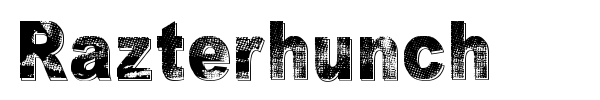 Razterhunch font preview